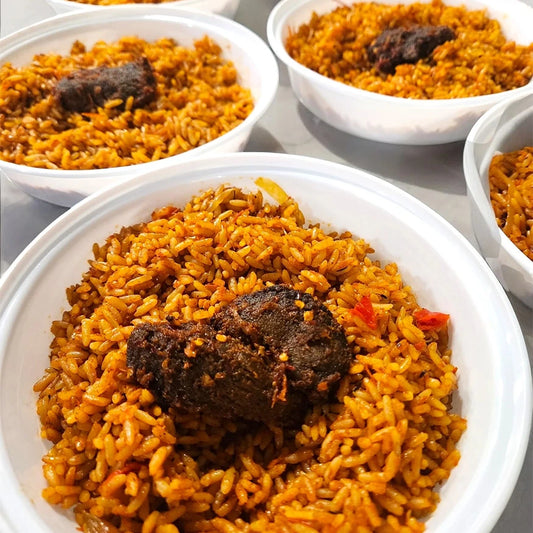 JOLLOF RICE WITH MEAT/FISH