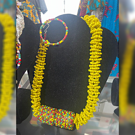 African beads necklace and bracelet