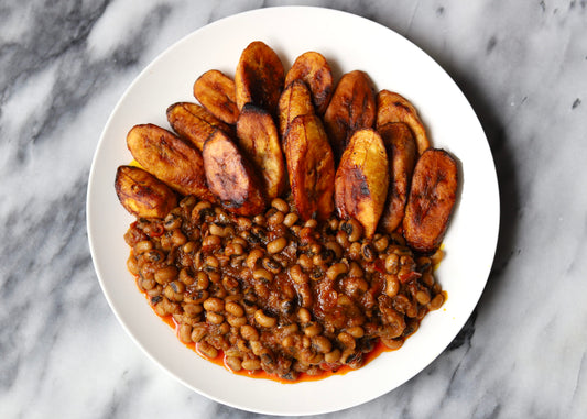 FRIRD RIPE PLANTAIN/BEANS